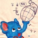 A Blue Elephant With A Hand Grenade - Hand Grenade Fun