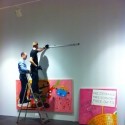 Riiko Sakkinen Painted Himself Into A Corner - Installing At Korjaako Galleria