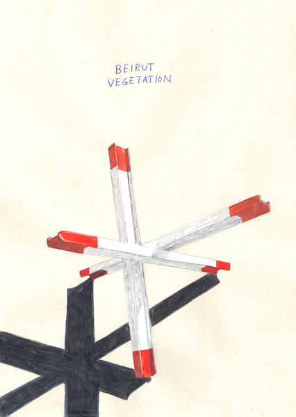 Riiko Sakkinen | A4 Drawings | Beirut Vegetation