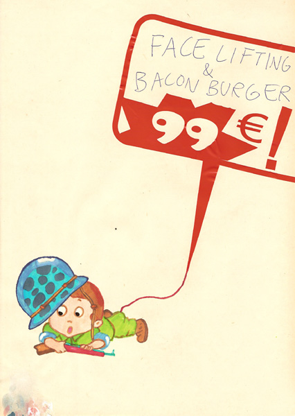 Riiko Sakkinen | A4 Drawings | Face Lifting
& Bacon Burger