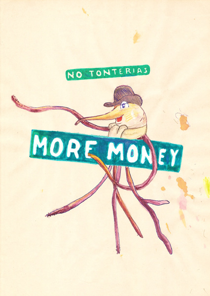 Riiko Sakkinen | A4 Drawings | More Money
 (No Tonterias)