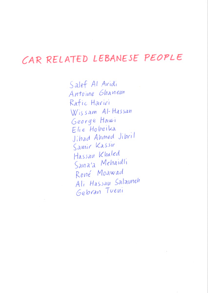 Riiko Sakkinen | A4 Drawings | Car Related Lebanese People