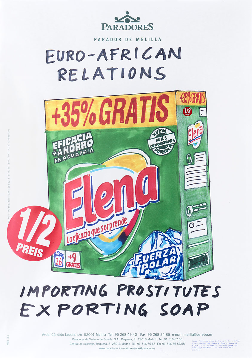 Riiko Sakkinen | Other Drawings | Importing Prostitutes and Exporting Soap