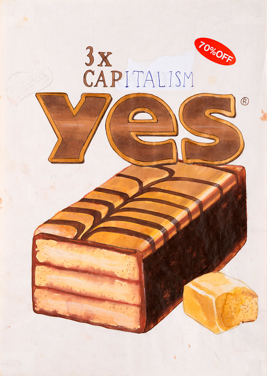 Riiko Sakkinen | A4 Drawings | 3 X Yes Capitalism