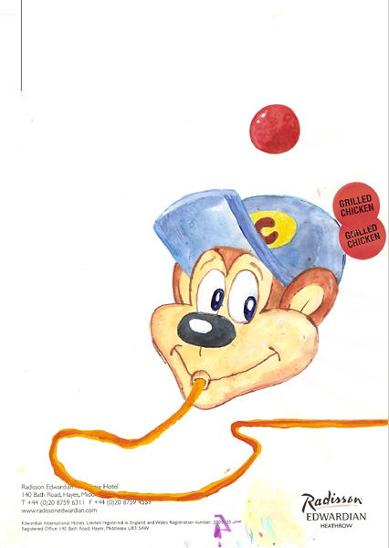 Riiko Sakkinen | A4 Drawings | Grilled Chicken (Coco the Chocolate Sucker)