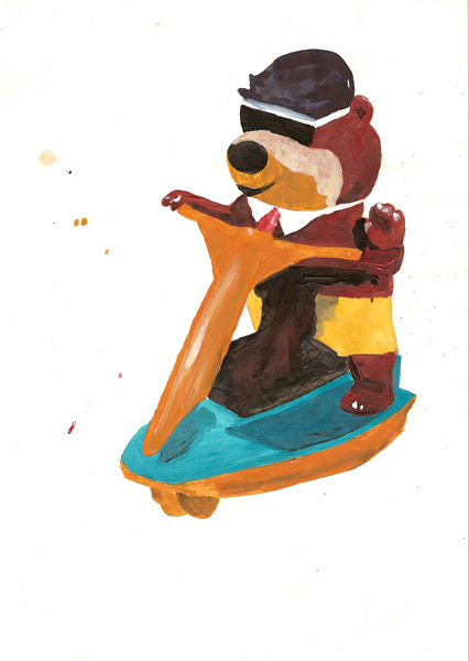 Riiko Sakkinen | A4 Drawings | Yo Yogi on Pull-and-Go Wave Jumper