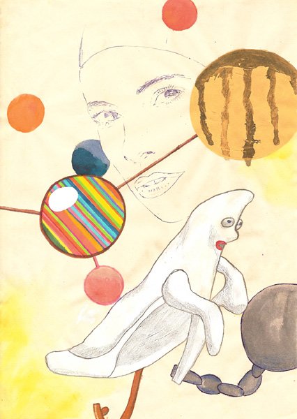 Riiko Sakkinen | A4 Drawings | Ghost Girl Joy Toy