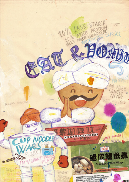 Riiko Sakkinen | A4 Drawings | Eat & Vomit
 Cup Noodle Wars