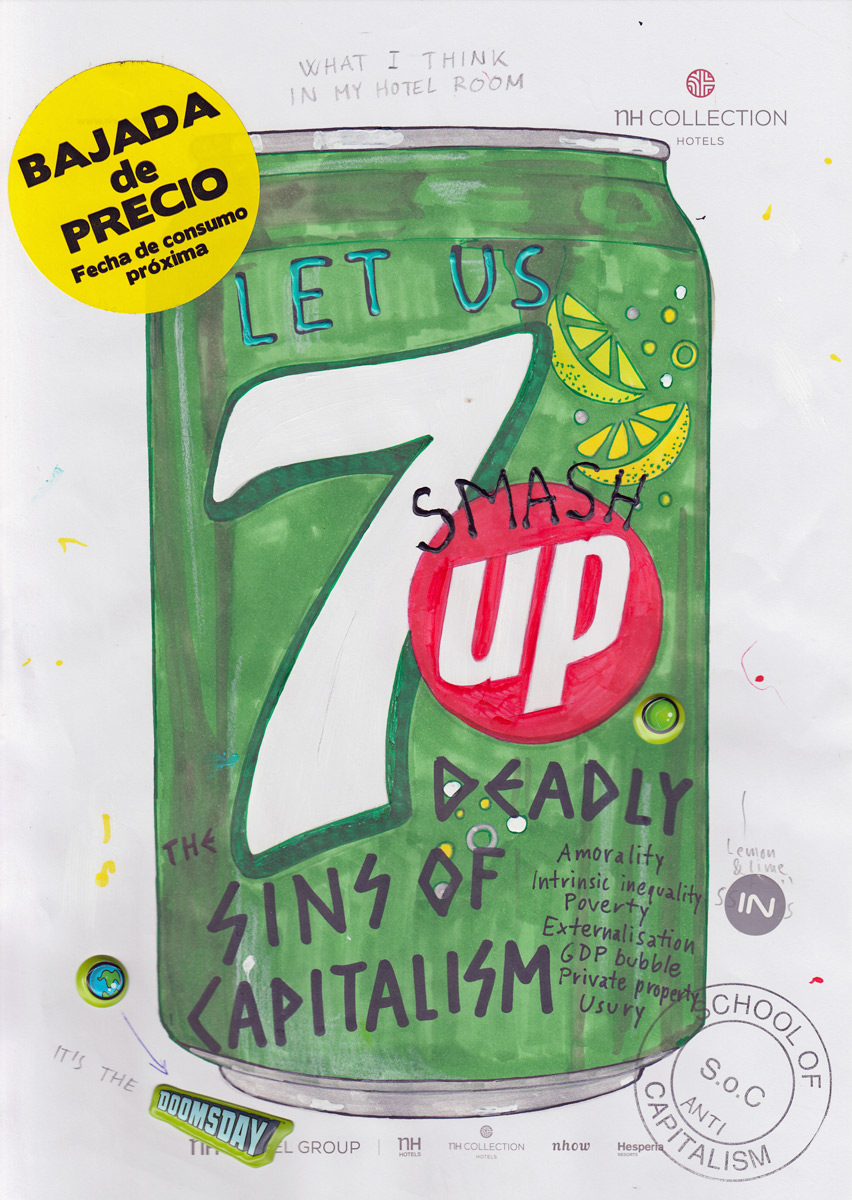 Riiko Sakkinen | A4 Drawings | Smash Up (The Seven Deadly Sins of Capitalism)
