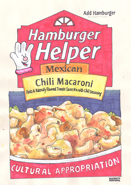 Riiko Sakkinen | A4 Drawings | Cultural Appropriation Mexican Macaroni