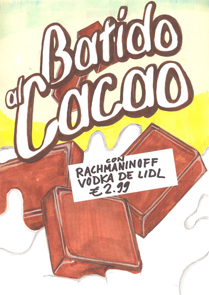 Riiko Sakkinen | A4 Drawings | Batido al Cacao con Rachmaninoff Vodka
