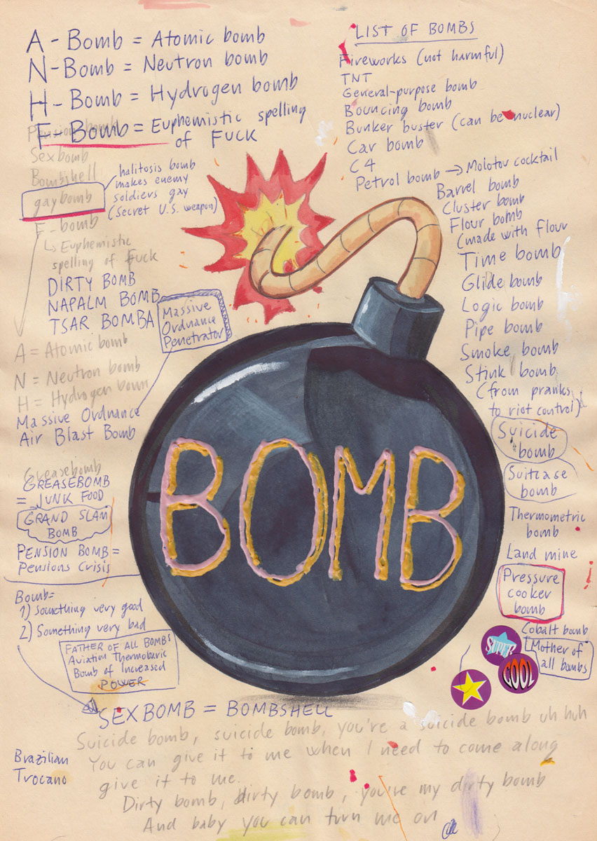 Riiko Sakkinen | A4 Drawings | Bomb