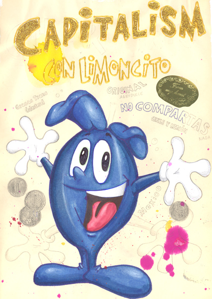 Riiko Sakkinen | A4 Drawings | Capitalism con Limoncito