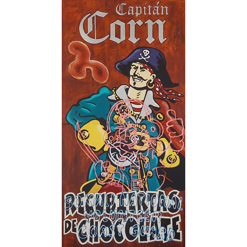 Riiko Sakkinen | Paintings | Capitan Corn Vs. Somali National Volunteer Coast Guard