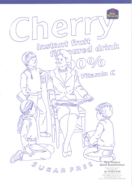 Riiko Sakkinen | A4 Drawings | Instant Cherry (Laura Bush Reading to Children)
