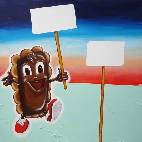 Riiko Sakkinen | Paintings | Chocoman sin Papeles