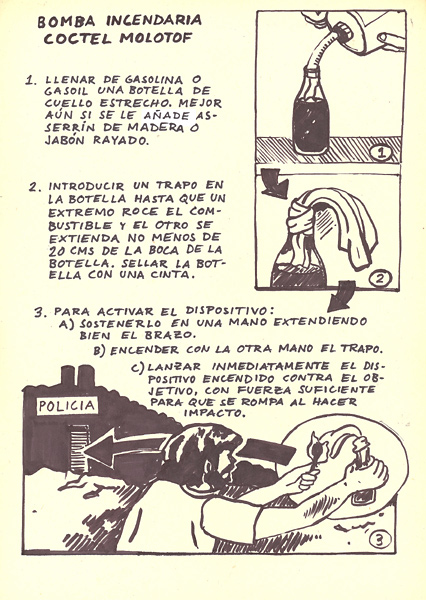Riiko Sakkinen | A4 Drawings | Bomba Incendaria
 Coctel Molotof