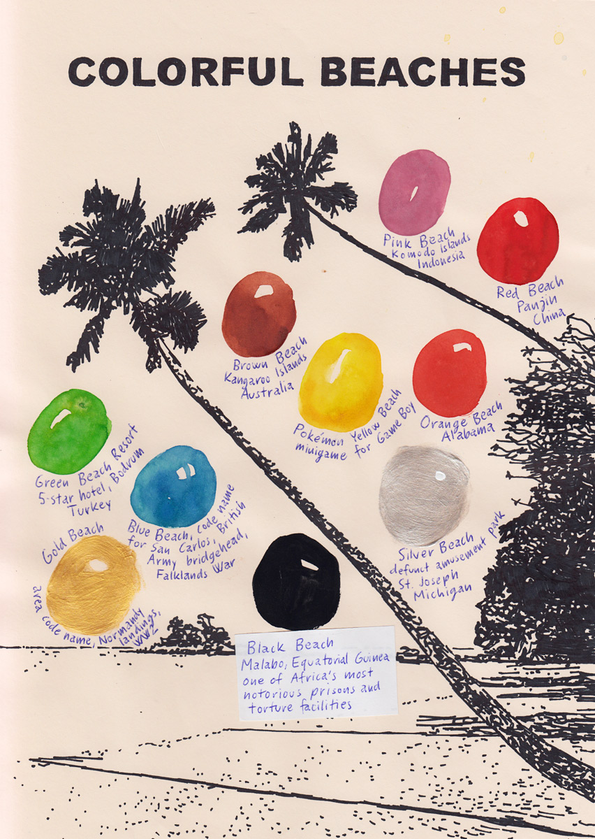 Riiko Sakkinen | A4 Drawings | Colorful Beaches