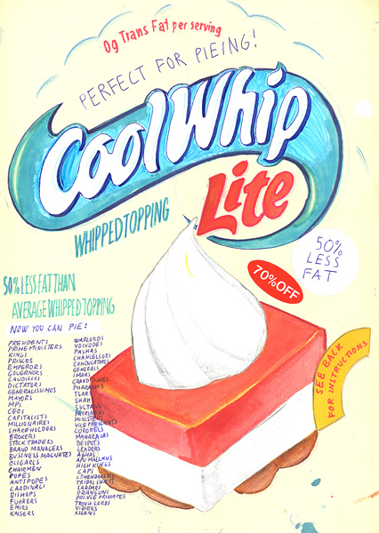 Riiko Sakkinen | A4 Drawings | Cool Whip
Perfect for Pieing