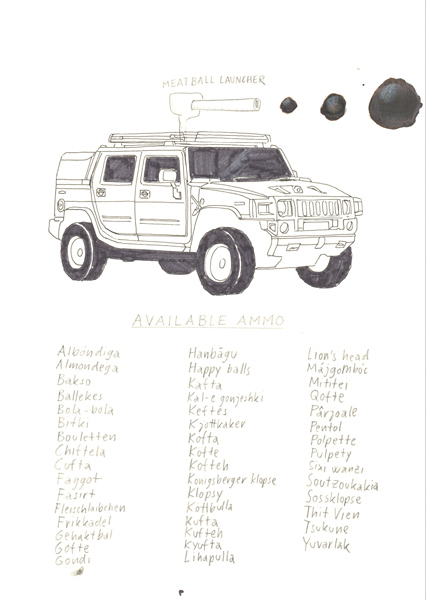 Riiko Sakkinen | A4 Drawings | Meatball Ammo