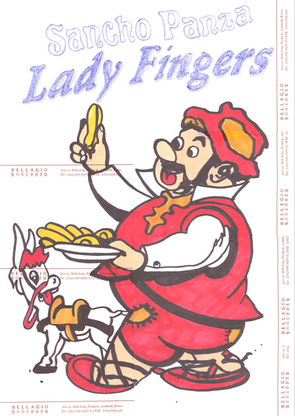 Riiko Sakkinen | A4 Drawings | Sancho Panza Lady Fingers