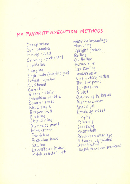 Riiko Sakkinen | A4 Drawings | My Favorite Execution Methods (Power Mix)