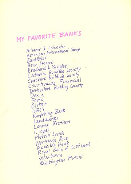 Riiko Sakkinen | A4 Drawings | My Favorite Banks (Updated)