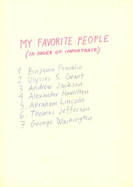 Riiko Sakkinen | A4 Drawings | My Favorite People
 (in Order of Importance)