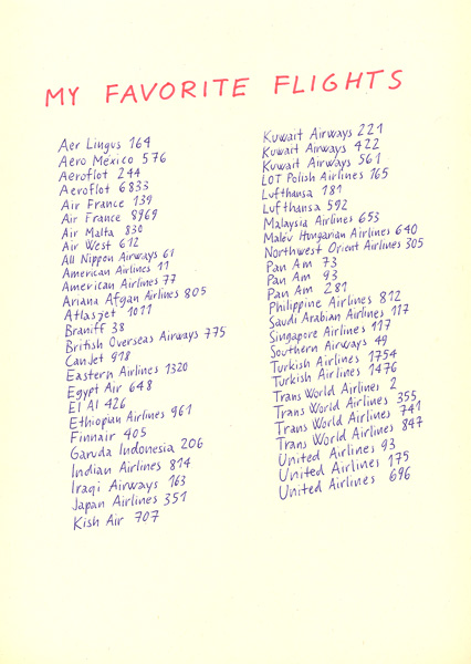 Riiko Sakkinen | A4 Drawings | My Favorite Flights