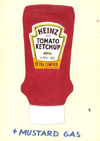 Riiko Sakkinen | A4 Drawings | Heinz Ketchup
 and Mustard Gas
