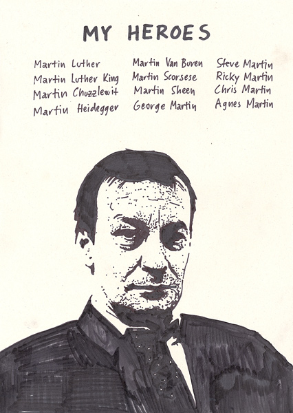 Riiko Sakkinen | A4 Drawings | My Heroes