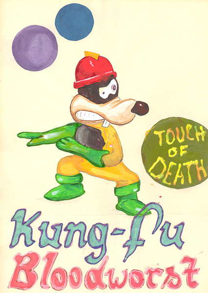 Riiko Sakkinen | A4 Drawings | Kung-fu Bloodworst