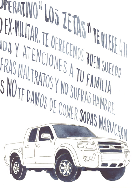 Riiko Sakkinen | A4 Drawings | Los Zetas Want You