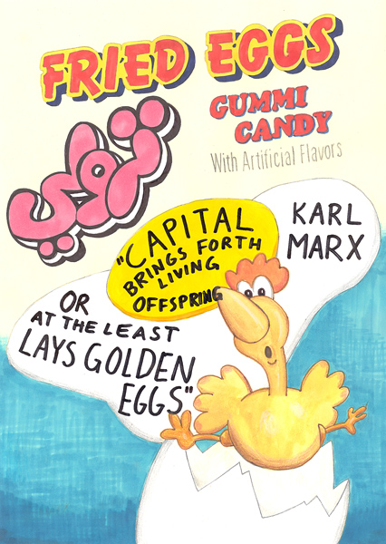 Riiko Sakkinen | A4 Drawings | You Can't Make Fried Eggs without Breaking Golden Eggs