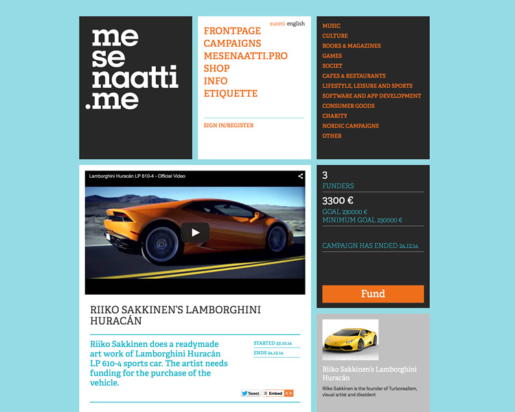 Riiko Sakkinen | Miscellaneous | Riiko Sakkinen's
 Lamborghini Huracn