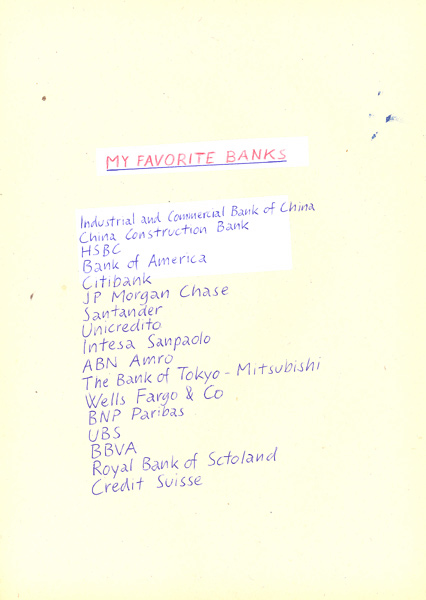 Riiko Sakkinen | A4 Drawings | My Favorite Banks