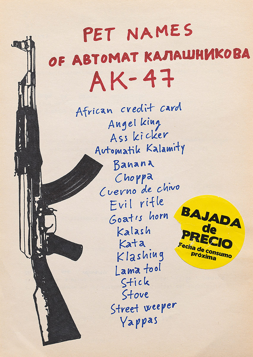 Riiko Sakkinen | A4 Drawings | Pet Names of AK-47