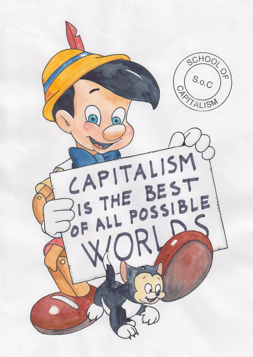 Riiko Sakkinen | A4 Drawings | Capitalism Is the Best of all Possible Worlds