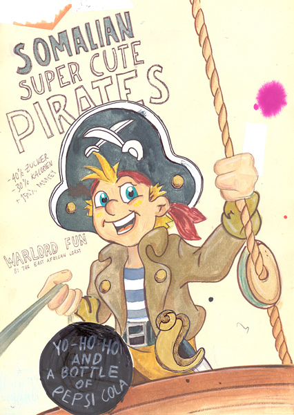 Riiko Sakkinen | A4 Drawings | Super Cute Somali Pirates Warlord Fun