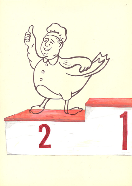 Riiko Sakkinen | A4 Drawings | Runner-up Chinese Chicken Chef
