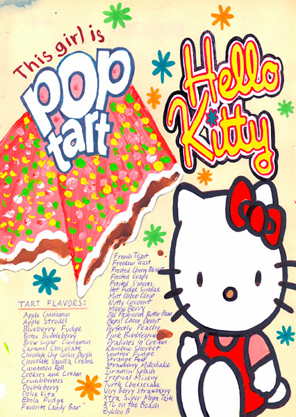 Riiko Sakkinen | A4 Drawings | Pop Tart Hello Kitty