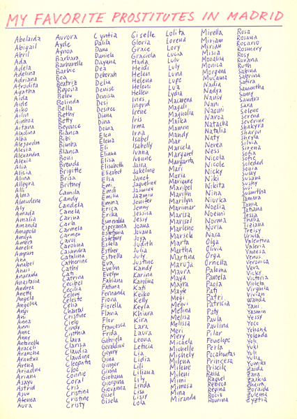 Riiko Sakkinen | A4 Drawings | My Favorite Prostitutes in Madrid (Remix)