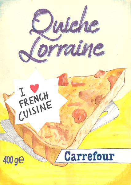 Riiko Sakkinen | A4 Drawings | Quiche Lorraine
 (I Love French Cuisine)