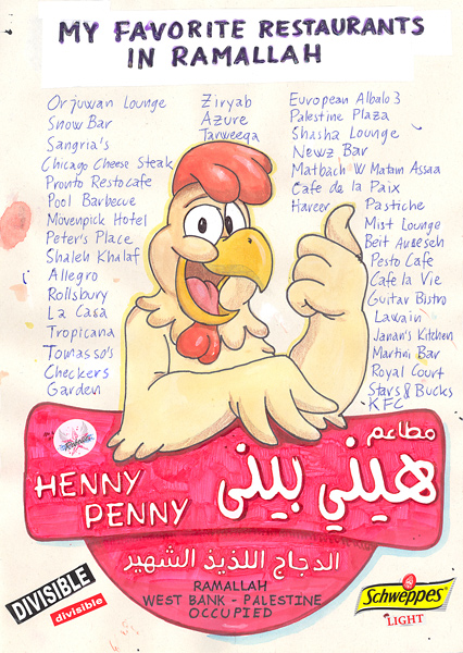 Riiko Sakkinen | A4 Drawings | My Favorite Restaurants in Ramallah