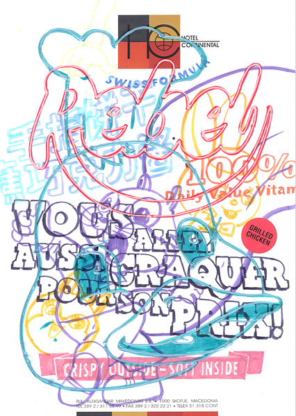 Riiko Sakkinen | A4 Drawings | Rebel Grilled Chicken