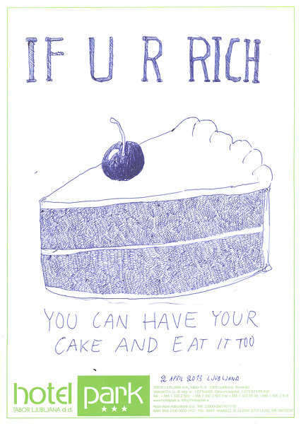 Riiko Sakkinen | A4 Drawings | If You Are Rich