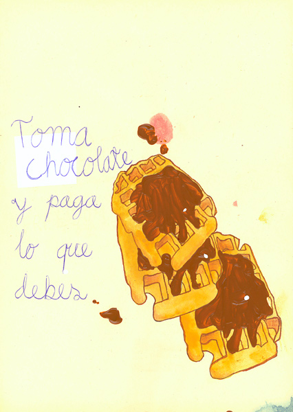 Riiko Sakkinen | A4 Drawings | Toma Chocolate,
 Paga Lo Que Debes