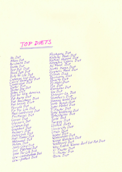 Riiko Sakkinen | A4 Drawings | Top Diets