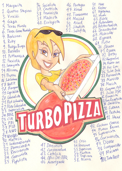 Riiko Sakkinen | A4 Drawings | Turbo Pizza 100