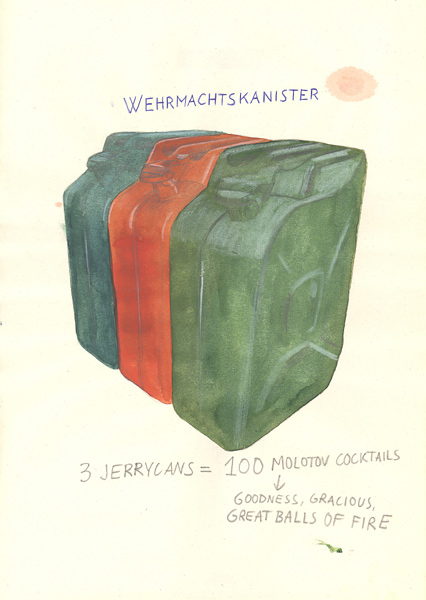Riiko Sakkinen | A4 Drawings | Great Balls of Fire
 (Wehrmachtskanister)